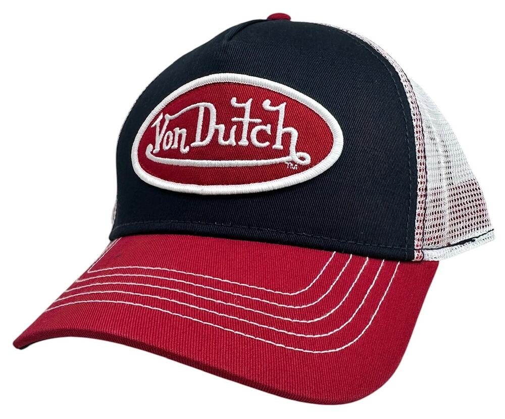 Von Dutch Trucker Hat Navy Red Snapback Cap